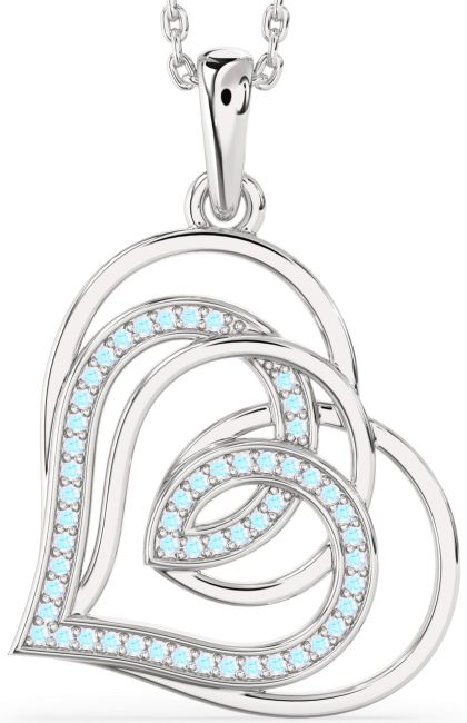 Moonstone Silver Heart Necklace