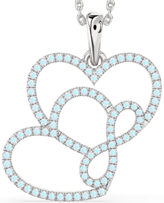 Moonstone Platinum Heart Infinity Necklace