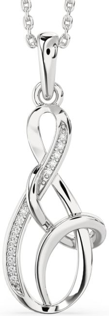 Lab Diamond Platinum Infinity Necklace