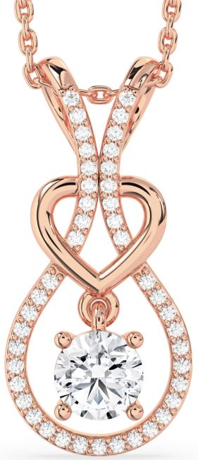 Diamond Rose Gold Heart Necklace