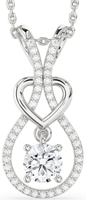 Diamond Platinum Heart Necklace