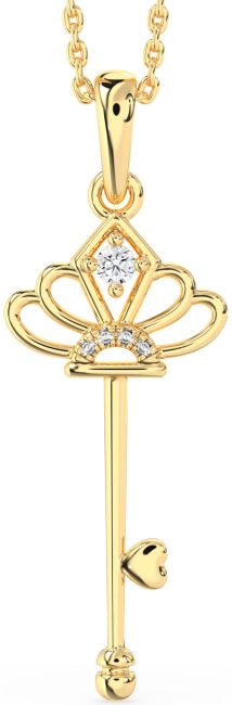 Large Diamond Gold Heart Necklace