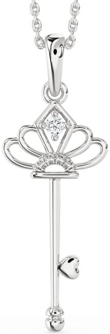Large Diamond Platinum Heart Necklace
