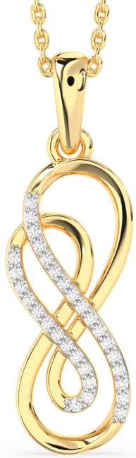 Diamond Gold Infinity Necklace