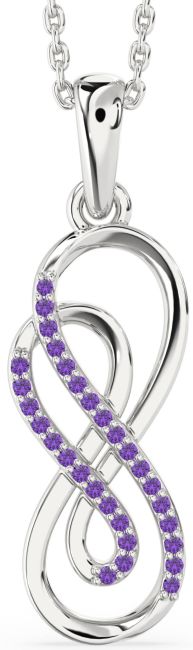 Amethyst Platinum Infinity Necklace