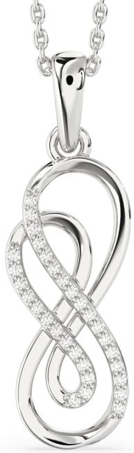 Diamond Silver Infinity Necklace