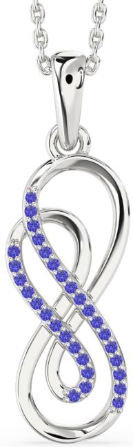 Tanzanite Platinum Infinity Necklace