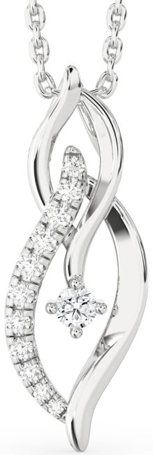 Diamond White Gold Infinity Necklace