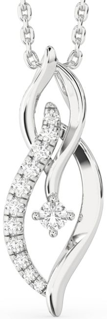 Diamond White Sapphire Silver Infinity Necklace