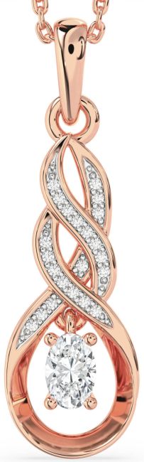 Diamond Rose Gold Infinity Necklace
