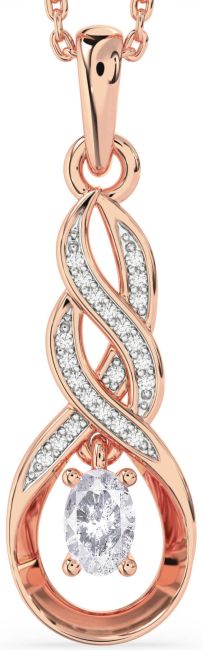 Salt & Pepper Diamond Rose Gold Infinity Necklace