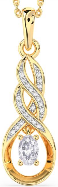 Salt & Pepper Diamond Gold Infinity Necklace