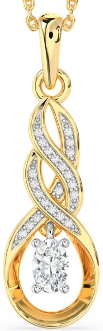 Diamond Platinum & Yellow Gold Infinity Necklace