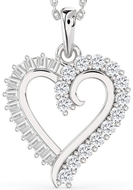 Diamond White Gold Heart Necklace