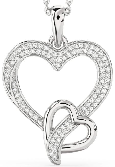 Diamond White Gold Heart Necklace
