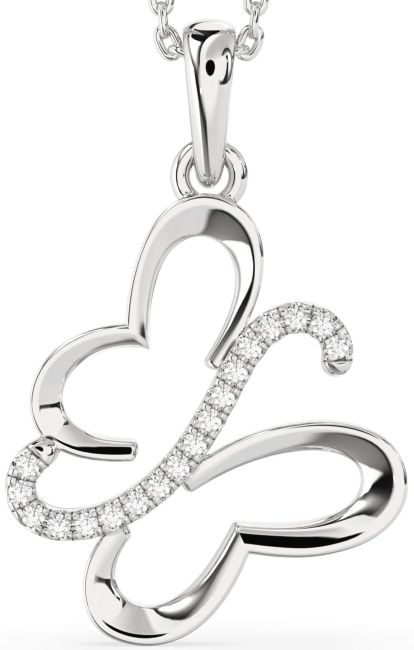 Diamond White Gold Butterfly Necklace