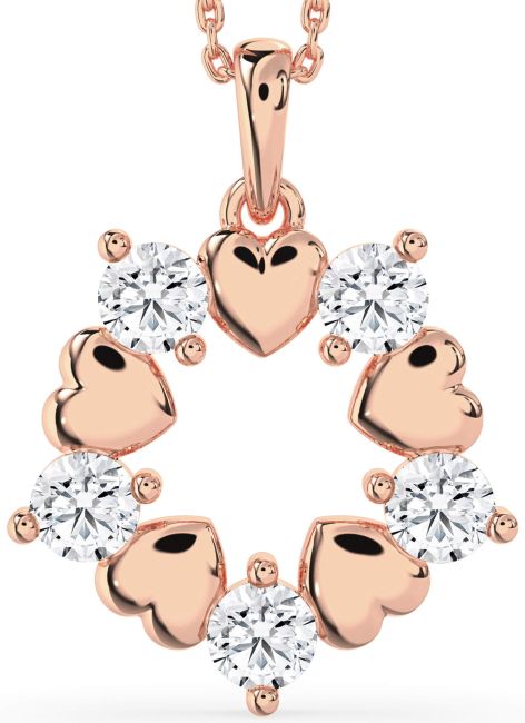 Diamond Rose Gold Heart Necklace