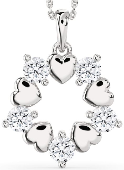 Diamond Platinum Heart Necklace