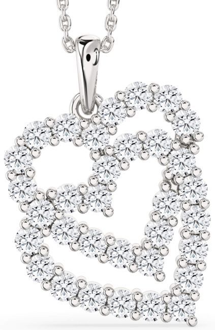 Diamond White Gold Heart Necklace