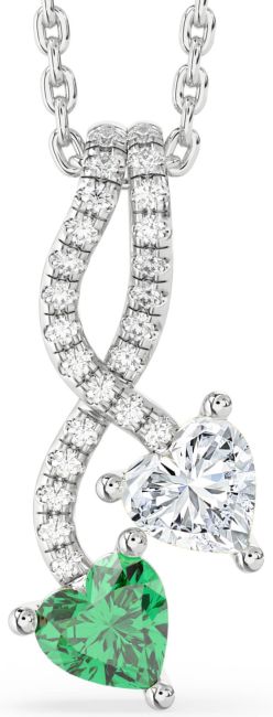 Diamond Silver Heart Necklace