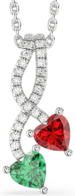 Diamond Silver Heart Necklace