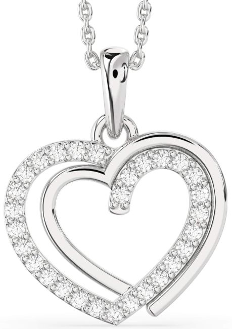 Diamond White Gold Heart Necklace