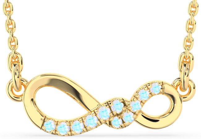 Moonstone Gold Infinity Necklace