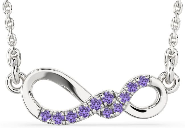 Alexandrite Platinum Infinity Necklace