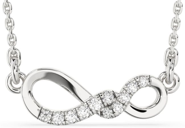Lab Diamond Platinum Infinity Necklace