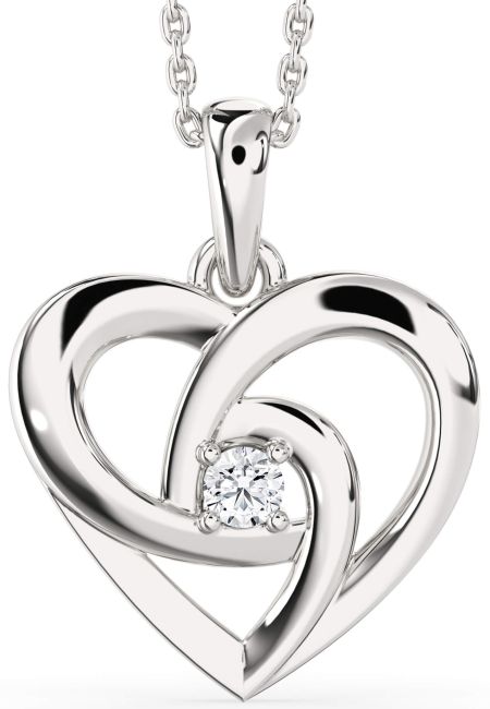 Diamond White Gold Heart Necklace