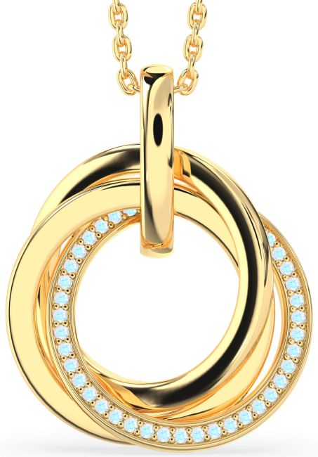 Moonstone Gold Circle Necklace
