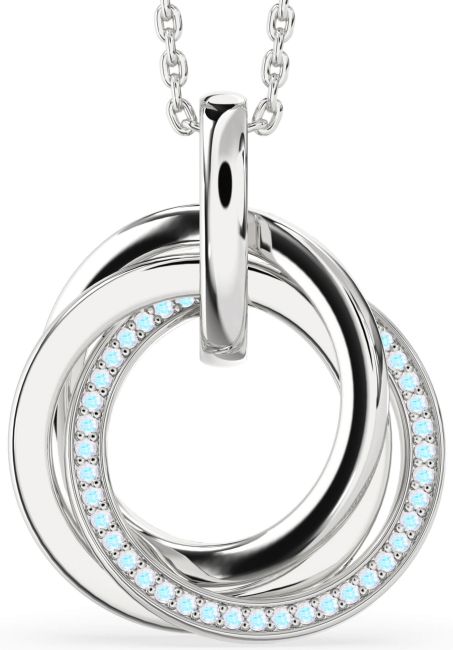 Moonstone Silver Circle Necklace