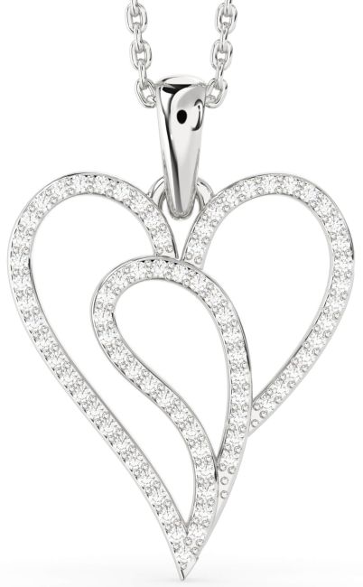 Diamond Platinum Heart Necklace