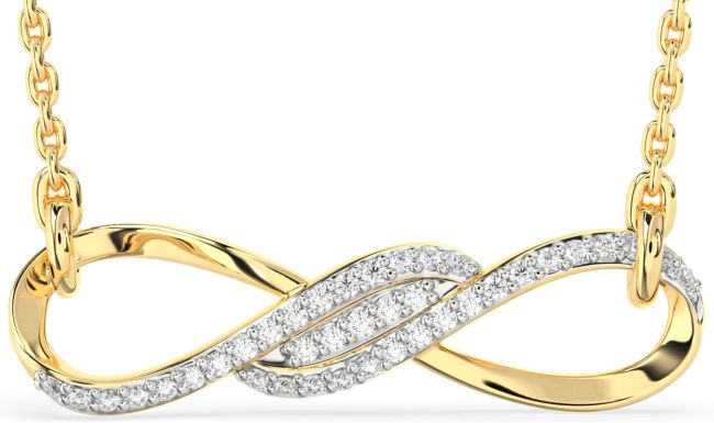 Diamond Gold Infinity Necklace