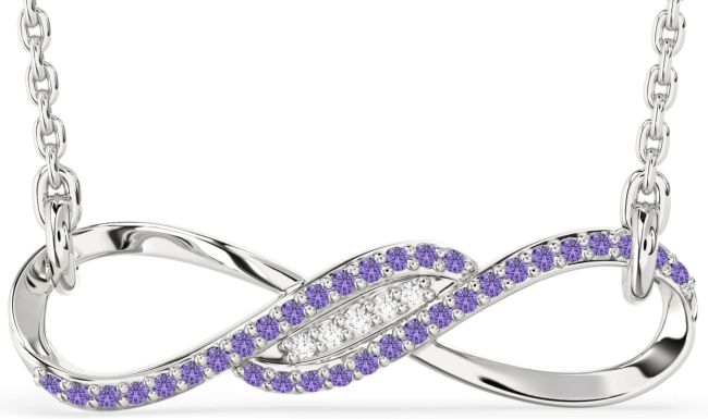 Alexandrite Platinum Infinity Necklace