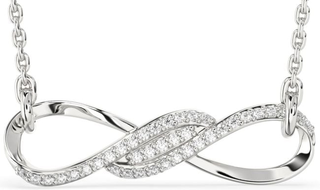 Diamond White Gold Infinity Necklace