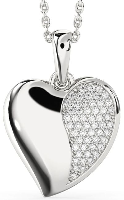Diamond White Gold Heart Necklace
