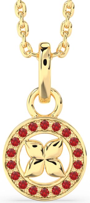 Ruby Gold Butterfly Necklace