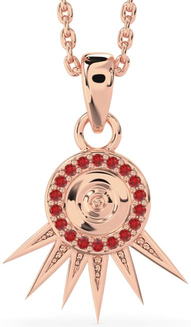 Ruby Rose Gold Evil Eye Necklace