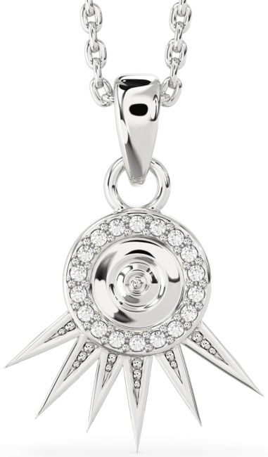 Diamond Platinum Evil Eye Necklace