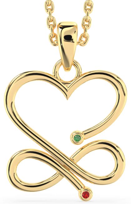 Gold Heart Infinity Necklace