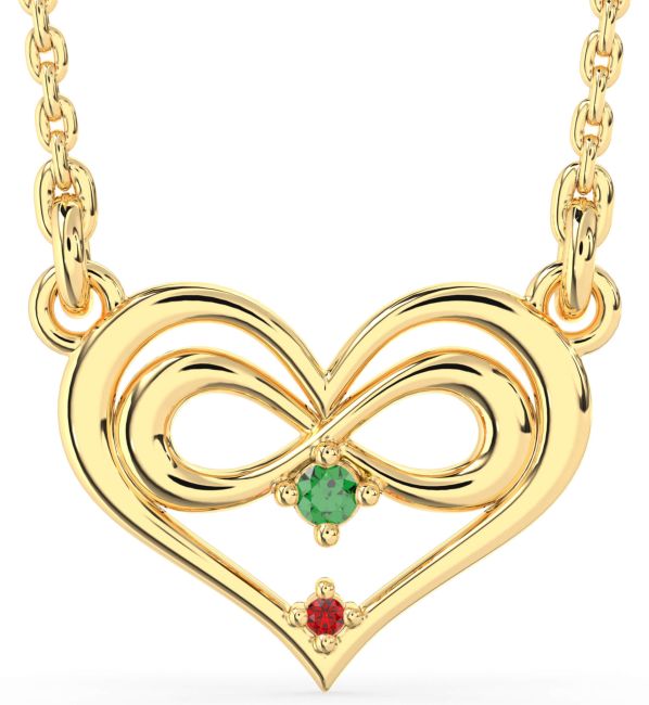 Gold Heart Infinity Necklace
