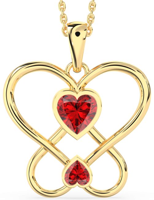 Ruby Gold Birthstone Necklace