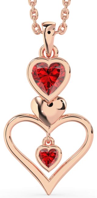 Ruby Rose Gold Birthstone Necklace