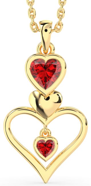 Ruby Gold Birthstone Necklace