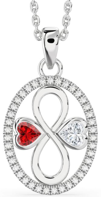 Diamond Silver Infinity Necklace