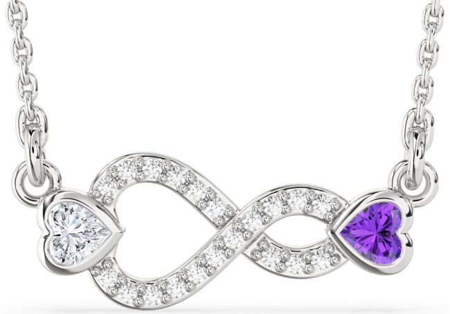 Diamond Platinum Infinity Necklace