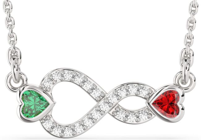 Diamond White Gold Infinity Necklace