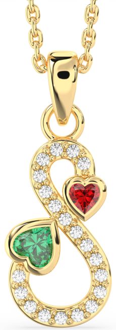 Diamond Gold Silver Infinity Necklace