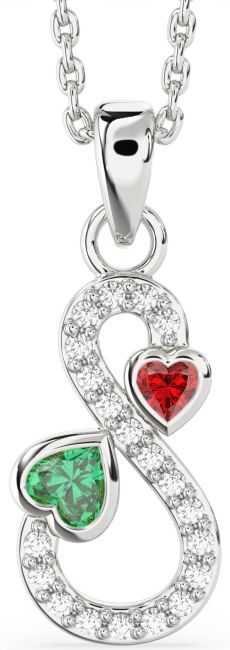 Diamond Silver Infinity Necklace